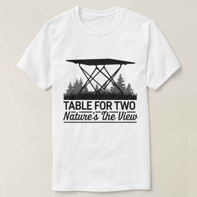 Camiseta Trabalho de arte de Acampamento Natural de Cotação (Frente do Design)