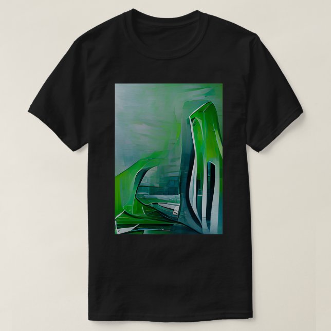 Camiseta Trabalho de arte de Arquitetura paramétrica Desenh (Frente do Design)