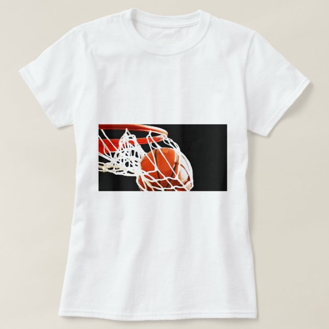 Camiseta Trabalho de arte de basquetebol (Frente do Design)