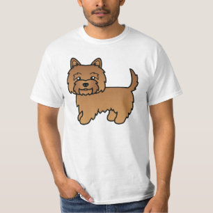 Camiseta Trabalho de arte de Caricatura de Cão de Terrier R
