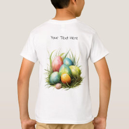 Camiseta Trabalho de arte de Coelhinhos de Páscoa e Ovos de