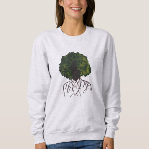 Camiseta Trabalho de arte de Colagem de Mulher Marrom Afro 