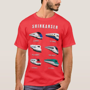 Camiseta Trabalho de arte de Comboios de Bullet Shinkansen
