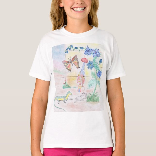 Camiseta Trabalho de arte de Crianças Personalizadas, brinq (Frente)