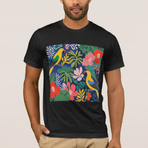 Camiseta Trabalho de arte de Expressão Moderna do Jardim Tr