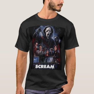 Camiseta Trabalho de arte de Filme de Horror de gritar