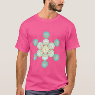 Camiseta Trabalho de arte de Geometria Sagrada do Cubo de M