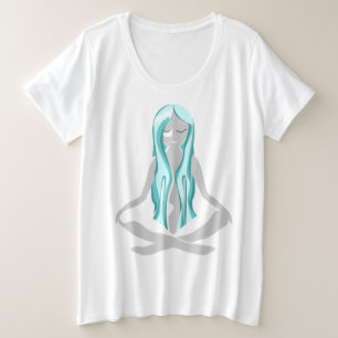 Camiseta Trabalho de arte de Ilustração Meditante Elegant