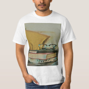 Camiseta Trabalho de arte de livros de Vintage