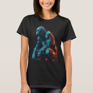 Camiseta Trabalho de arte de macaco - gorila zoológico de a