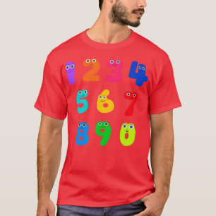 Camiseta Trabalho de arte de Números de Bebês