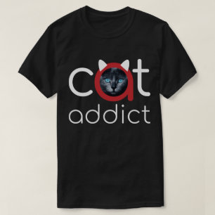 Camiseta Trabalho de arte de Olhos Vermelhos Brancos do Gat