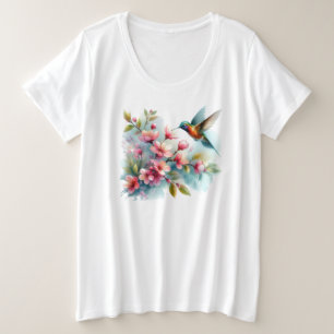 Camiseta Trabalho de arte de pássaro-primavera