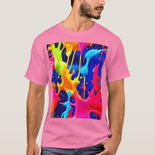 Camiseta Trabalho de arte de pintura colorido
