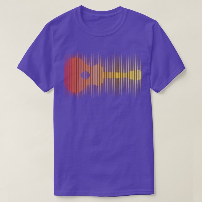Camiseta Trabalho de arte de violão 2 (Frente do Design)