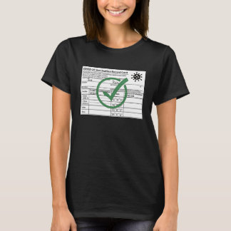 Camiseta TRABALHO DE ARTE do Cartão de Registro de Vacinaçã
