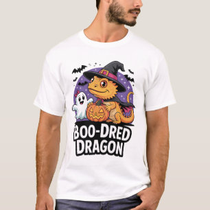 Camiseta Trabalho de arte do Dia das Bruxas de Dragão Boo-D