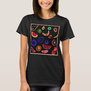 Camiseta Trabalho de arte do Neon Fruta