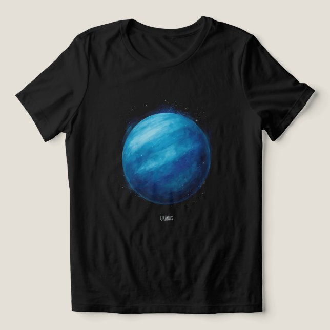 Camiseta Trabalho de arte do Planeta Urano - Ilustração do  (Design frontal)