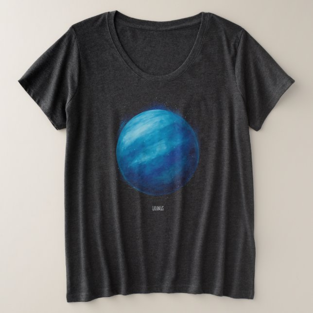 Camiseta Trabalho de arte do Planeta Urano - Ilustração do  (Frente do Design)