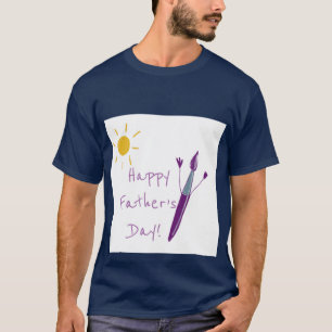 Camiseta Trabalho de arte do seu filho para o dia do pai em