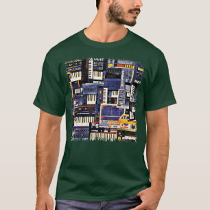 Camiseta Trabalho de arte do Synthesizer Lover 