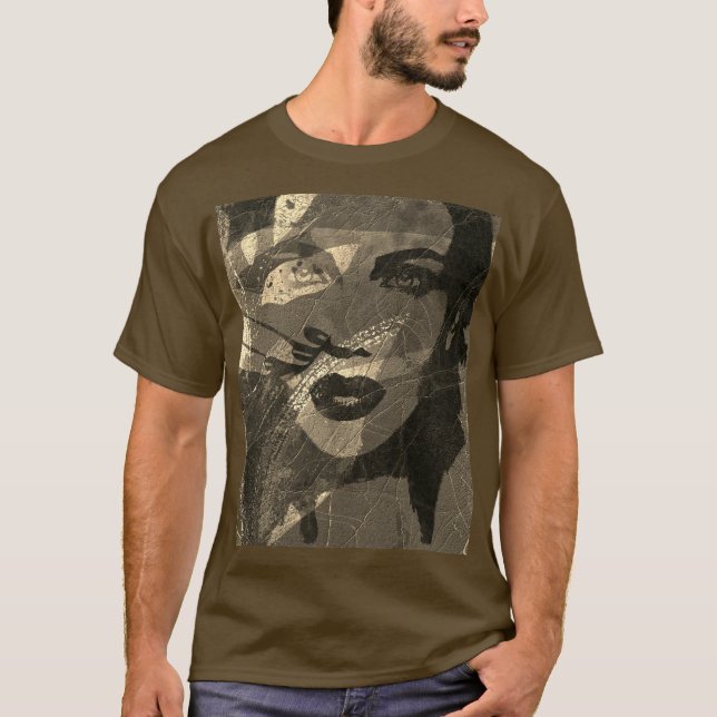 Camiseta Trabalho de arte espelhado de alma (Frente)