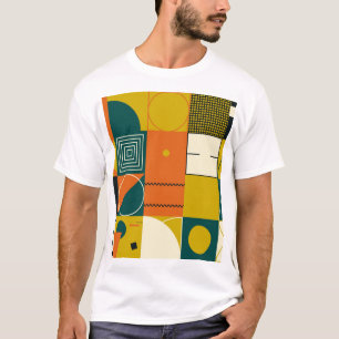 Camiseta Trabalho de arte geométrico: formas simples, desig