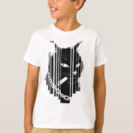 Camiseta Trabalho de arte gráfico de gato legal