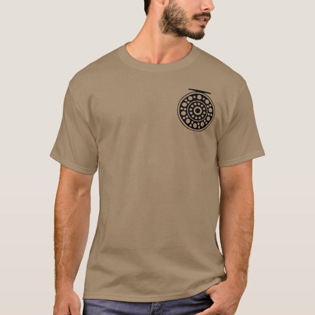 Camiseta Trabalho de arte para Anglas com mosca de pesca (Frente)
