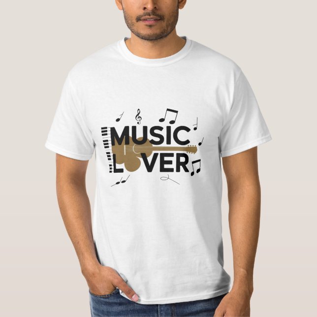 Camiseta Trabalho de arte para apresentações de música em t (Frente)