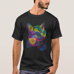 Camiseta Trabalho de arte para Criativo para Gato Colorido