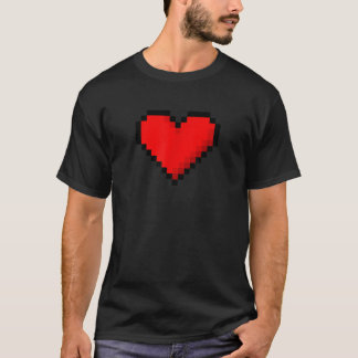 Camiseta trabalho de arte Pixel do Dia de os namorados Retr
