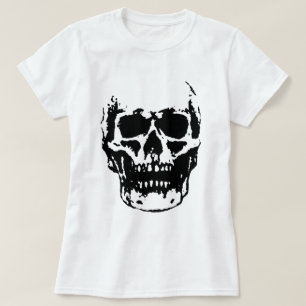 Camiseta Trabalho de arte Pop branco preto