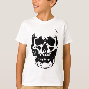 Camiseta Trabalho de arte Pop branco preto