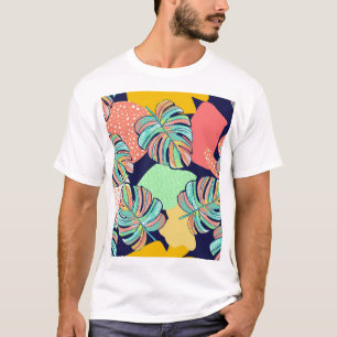 Camiseta Trabalho de arte Tropical: Monstera Design