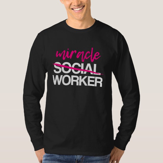 Camiseta Trabalho de Assistente Social LCSW MSW Mestrado Gr (Frente)
