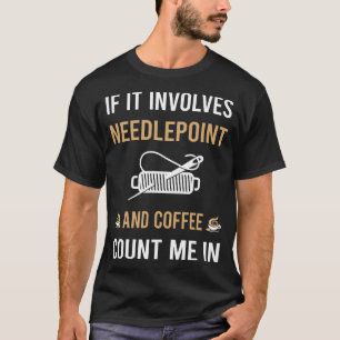 Camiseta Trabalho De Canvas De Café E Needpoint