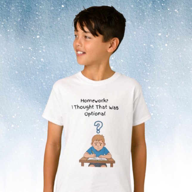 Camiseta Trabalho de casa? Pensei Que Isso Era Opcional Par (Criador carregado)