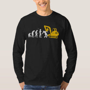 Camiseta Trabalho de Construção de Guia de Escavador de Con