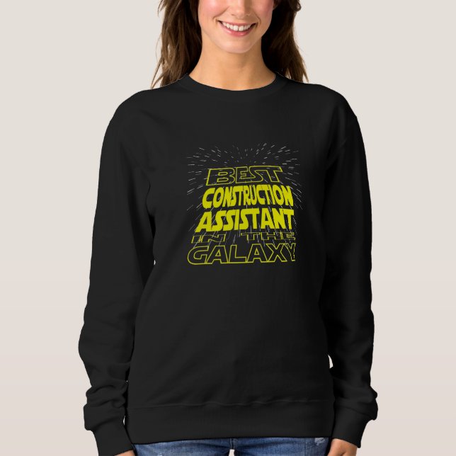 Camiseta Trabalho de Galáxia Legal Assistente de Construção (Frente)