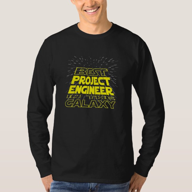 Camiseta Trabalho de Galáxia Legal do Engenheiro do Projeto (Frente)