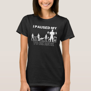 Camiseta Trabalho de ginástica Malhação dos homens... Parei