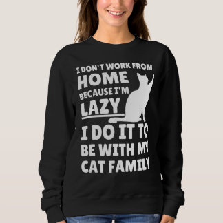 Camiseta Trabalho de Home Needy Cat Sarcastic Virtual Empre