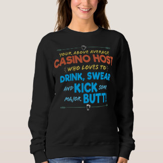 Camiseta Trabalho de Host Casino Bebida Engraçada e Piada H