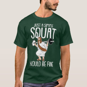Camiseta Trabalho de Malhação de Natal do Jesus Squat Gym