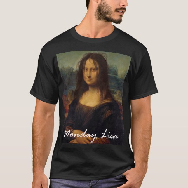 Camiseta Trabalho de Mona Lisa Morning Lisa La Gioconda (Frente)