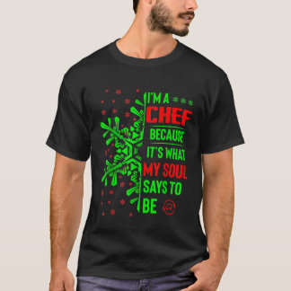 Camiseta Trabalho De Natal Chef Minha Alma Diz Ser