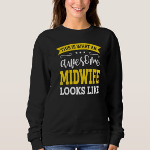 Camiseta Trabalho de Parteira Título de Funcionário Funny W