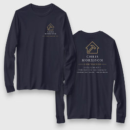 Camiseta Trabalho de Reparo Residencial Contratante Azul Ma